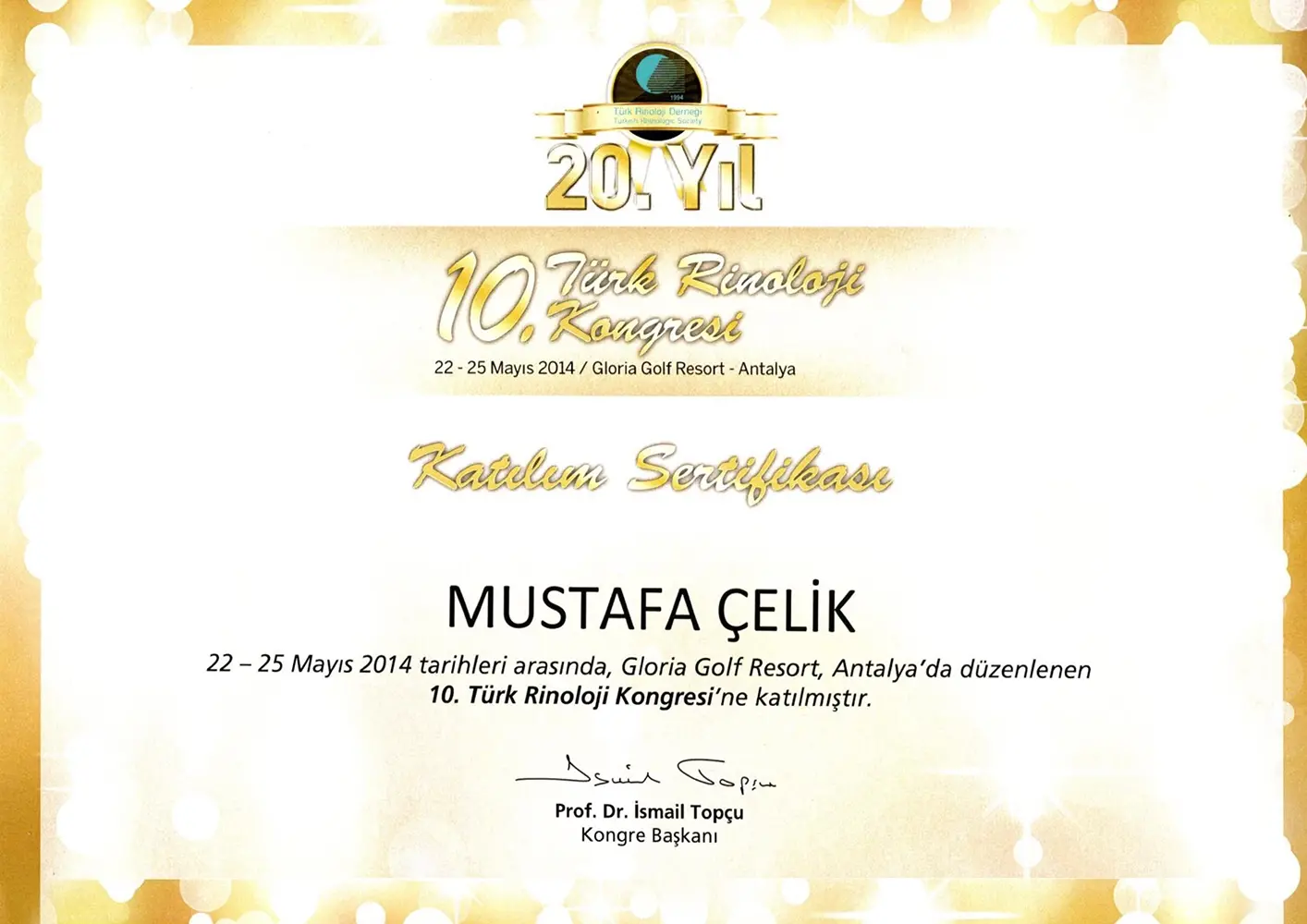10th Turkish Rhinology Congress (2014)