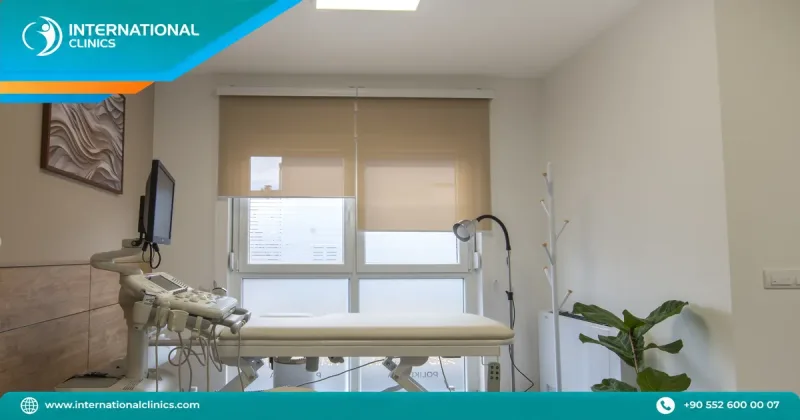 Calm clinic examination room prepared for an explant surgery consultation