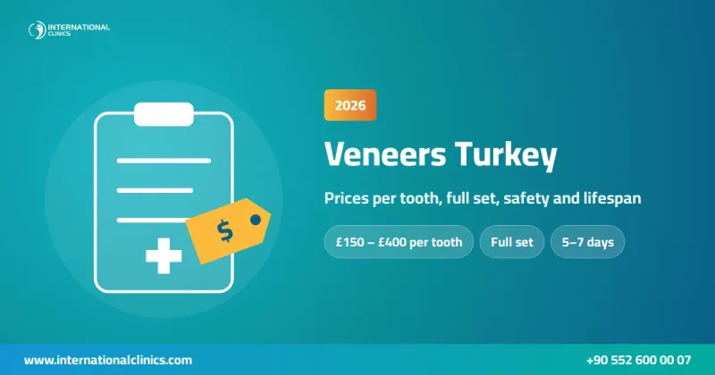Veneers in Turkey 2026 prices per tooth and full set