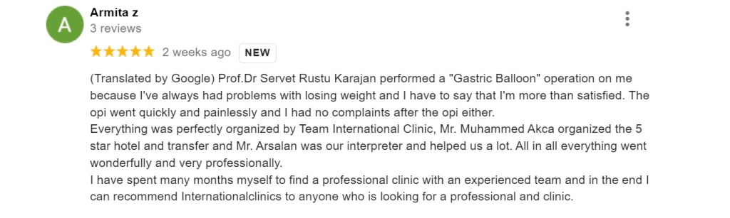 Review of Gastric Sleeve in Turkey 